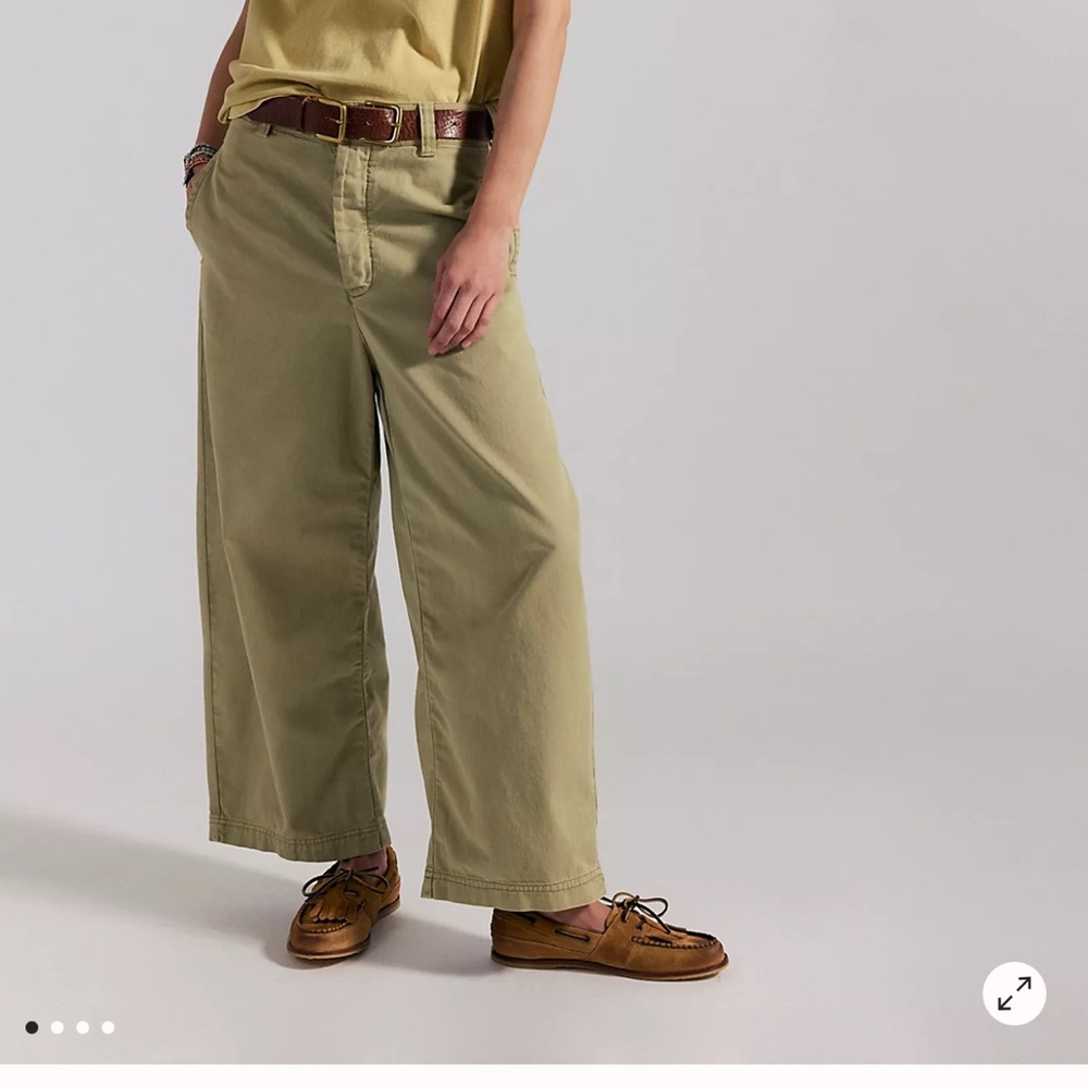 We The Free Olive Green Wide Leg Pants